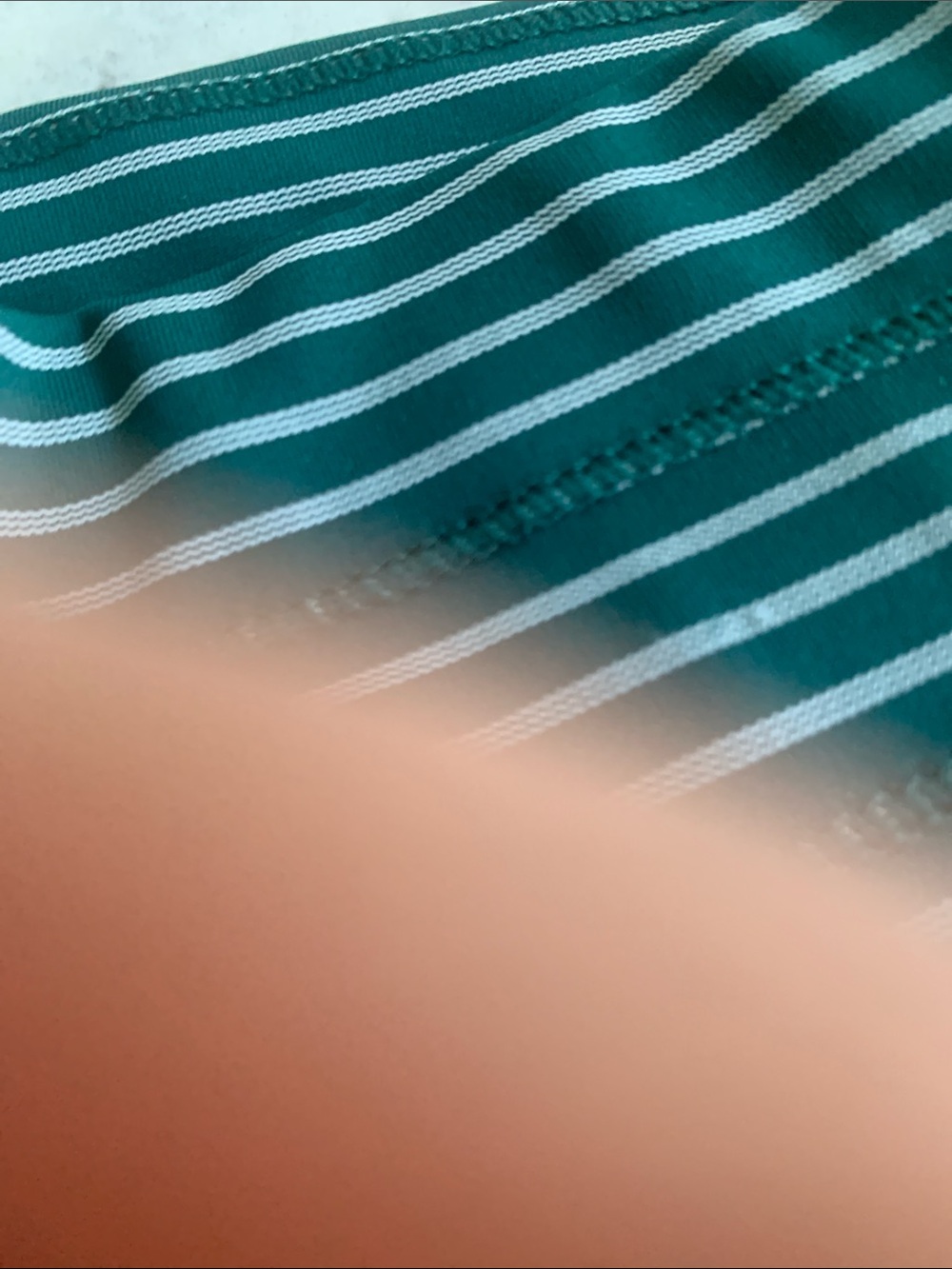HALARA Dark Green Striped High-Waist Leggings - Picture 6 of 9